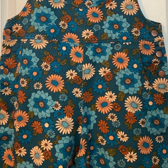 Vintage Floral Blue Overalls - Picture 4 of 6
